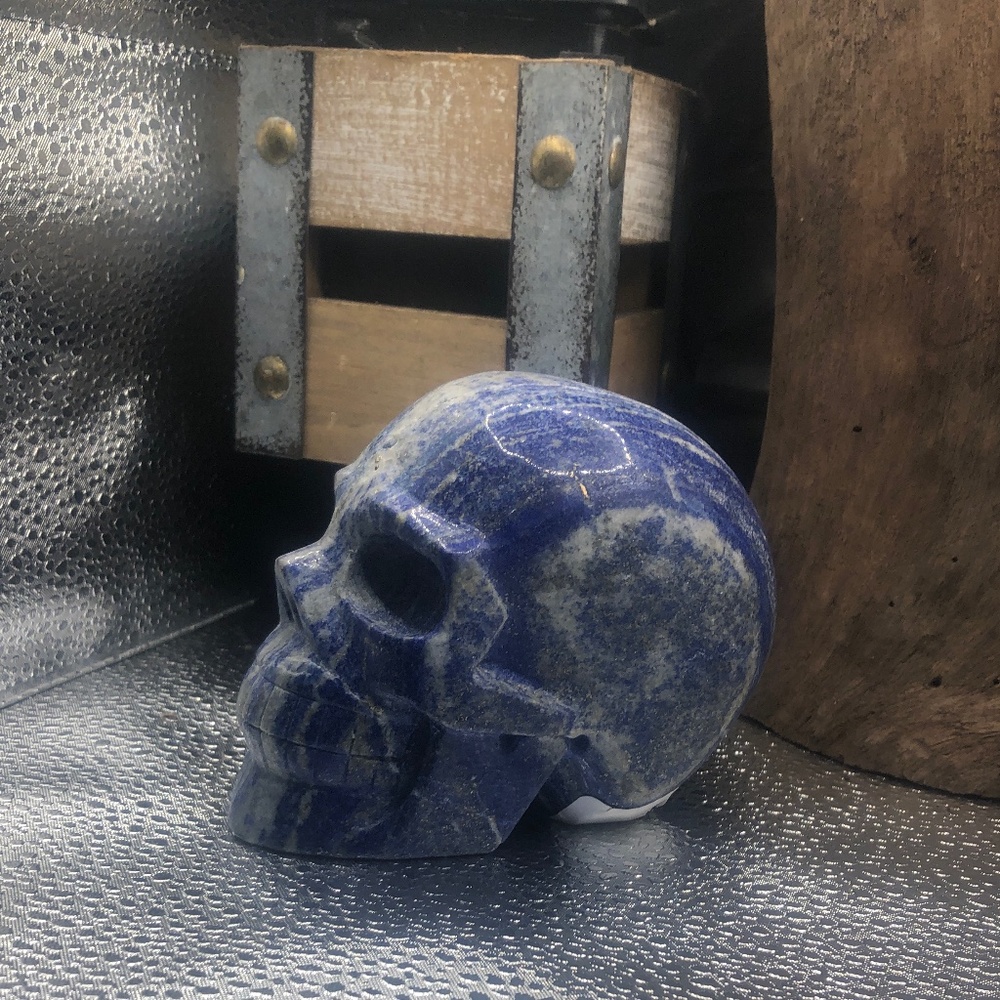 LAPIS LUZULI SKULL